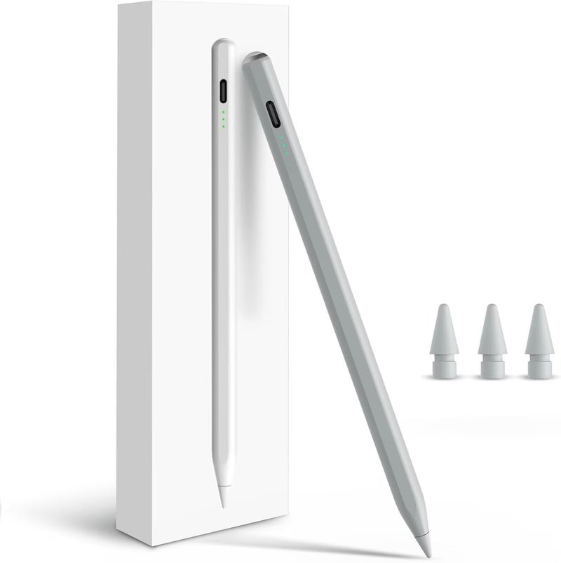 Penlike Pencil for Apple iPad A16 10th Generation, Fast Charge Stylus Pen for 2025-2018 iPad A16/11-6th Gen, Air 11"/13" M3/M2/5th-3rd, Pro 13"/11"/M4/12.9", Mini A17 Pro/6/5th Palm Rejection Tilt Sensitivity - Image 1
